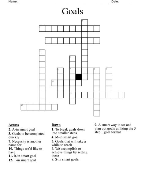 Goal crossword clue - The Crossword Solver found 30 answers to "Try for a goal", 5 letters crossword clue. The Crossword Solver finds answers to classic crosswords and cryptic crossword puzzles. Enter the length or pattern for better results. Click the answer to find similar crossword clues . Enter a Crossword Clue.